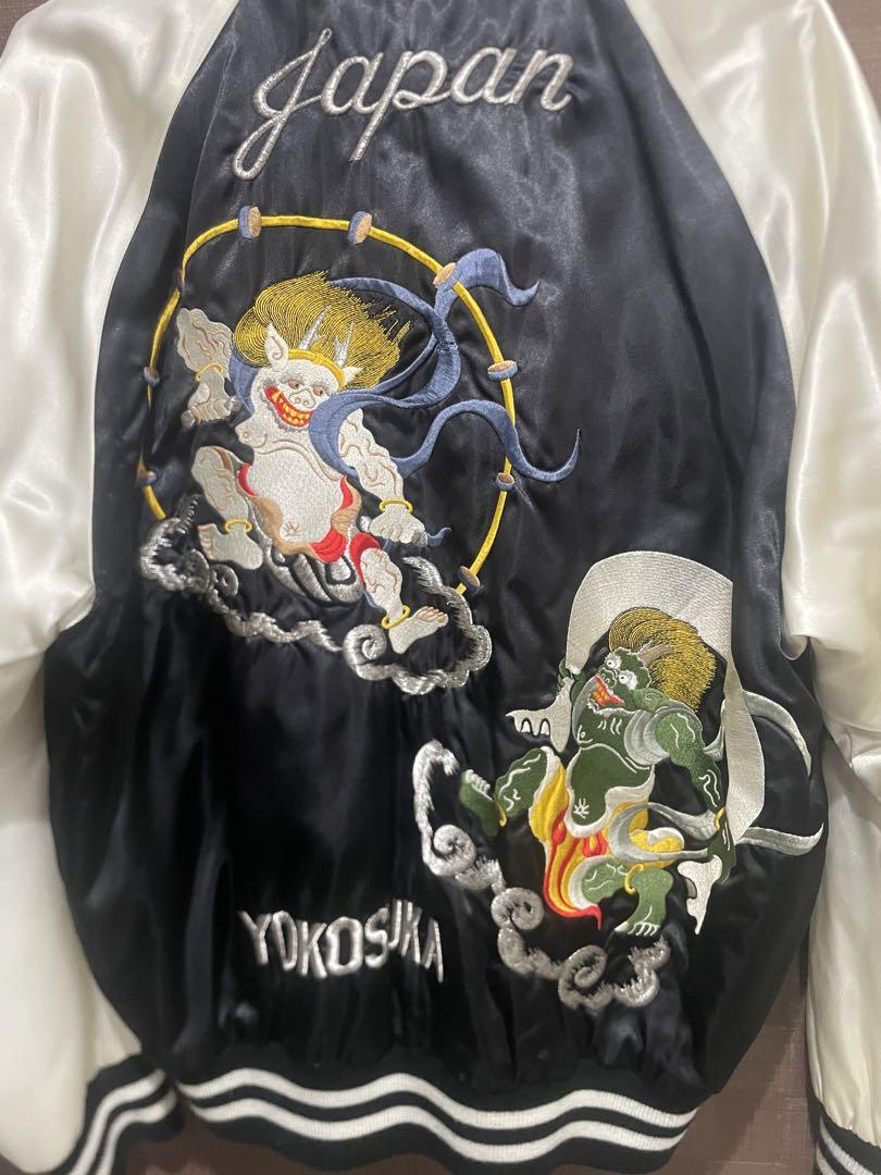 刺繍デザイン 横須賀スカジャン 風神 雷神 （YOKOSUKA風神雷神