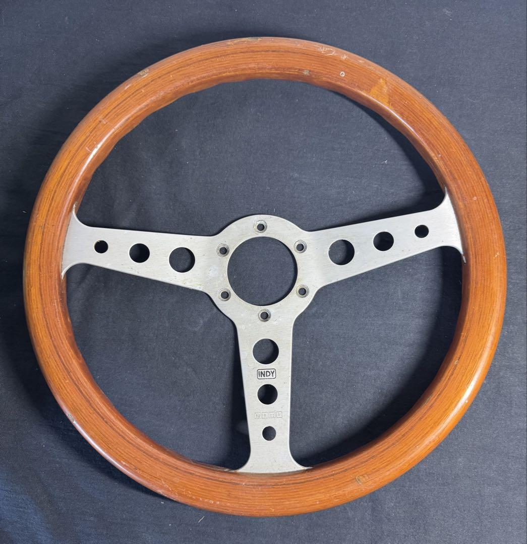 MOMO INDY ウッド ステアリング ハンドル 旧車（MOMO