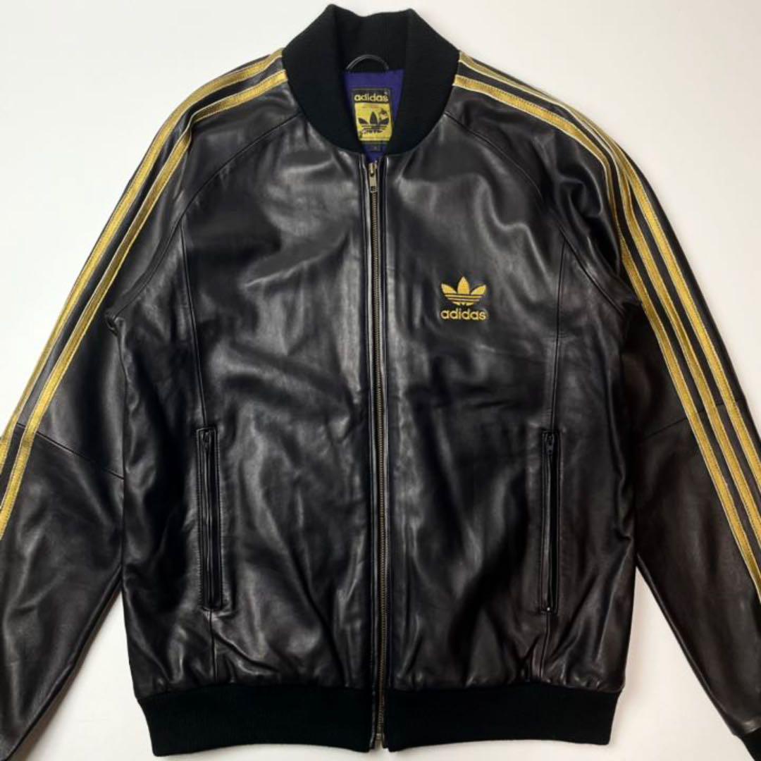 希少】美品 日本限定 adidas レザージャケット 本革 目盛り