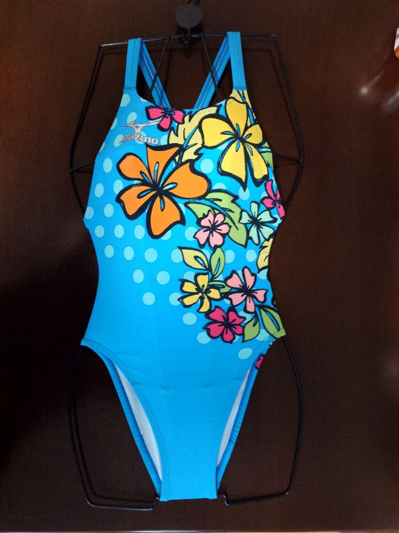 Mizuno ハイレグ 競泳水着 白み SSサイズ 花柄