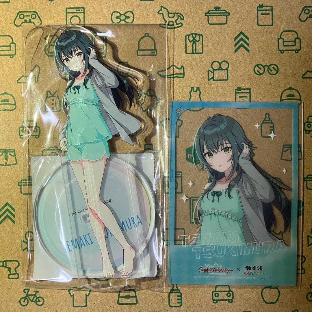 月村手毬 アクスタ やっ + クリアカード 学マスx極楽湯コラボ