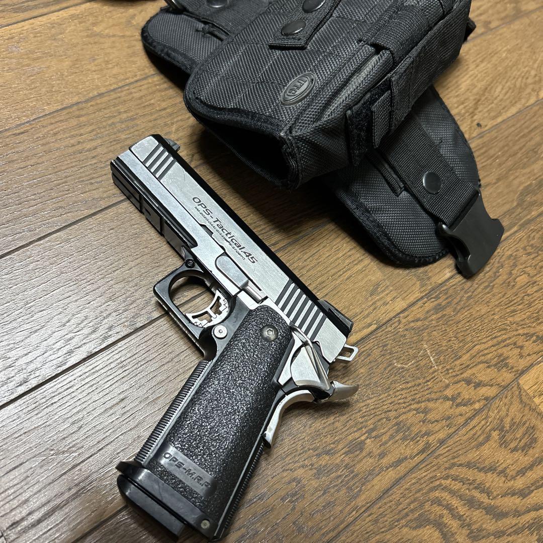 ホルスター付き ガスガン ハイキャパカスタム デュアル