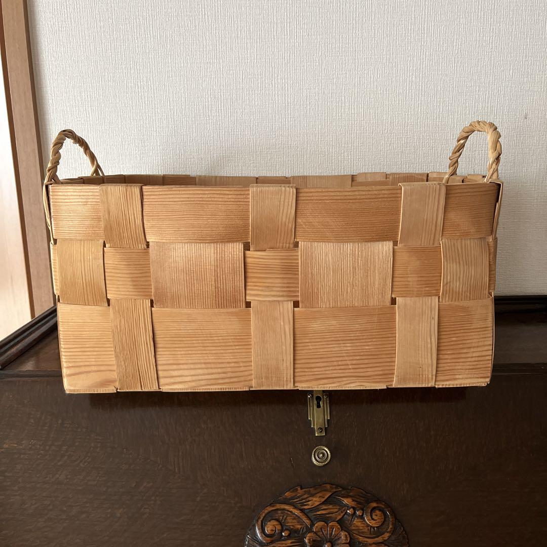 最終値下げ　カゴアミドリ　パイン収納かご 最終値下げ カゴアミドリ パイン収納かご （カゴならニトリ！棚