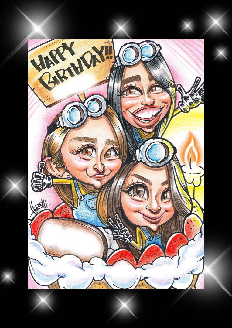 世界で1枚のオーダーメイド似顔絵☆ハイクオリティver☆誕生日