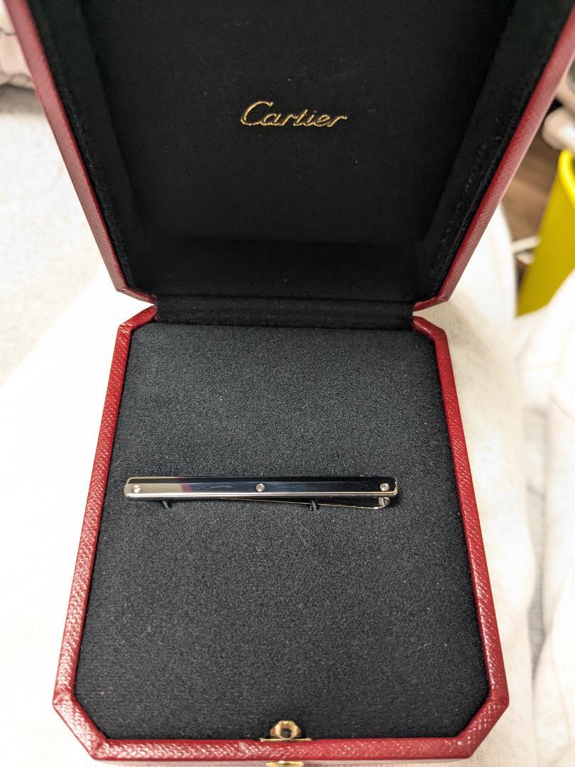Cartier カルティエ　ネクタイピン　ネームロゴ　ダブルCロゴ Cartier カルティエ ネクタイピン ネームロゴ ダブルCロゴ