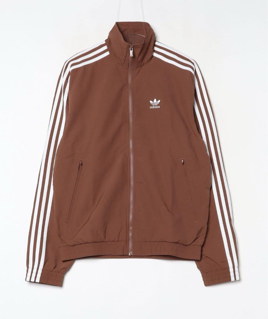 adidas アディダス トラックジャケット ジャージ Mサイズ 茶色 ロゴ入り adidas アディダス トラックジャケット ジャージ Mサイズ 茶色