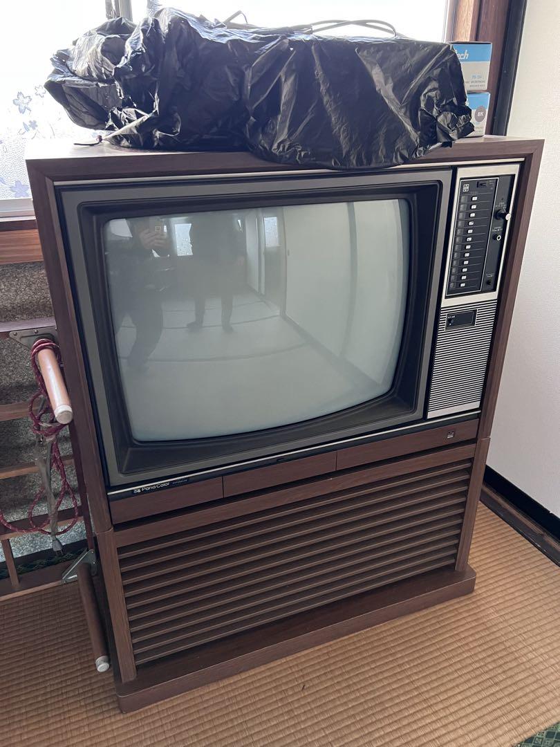 ブラウン管テレビ 昭和レトロ 大型画面 Pana color（やや傷や