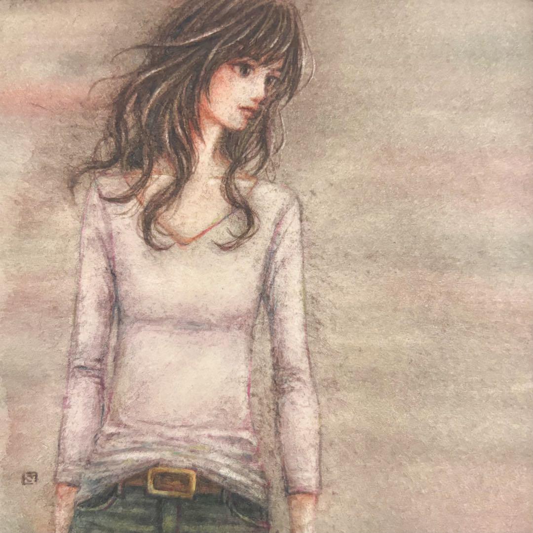 『決断』（手描きイラスト・オリジナル・絵画・水彩画・人物画・原画） 決断』（手描きイラスト・オリジナル・絵画・水彩画・人物画・原画）