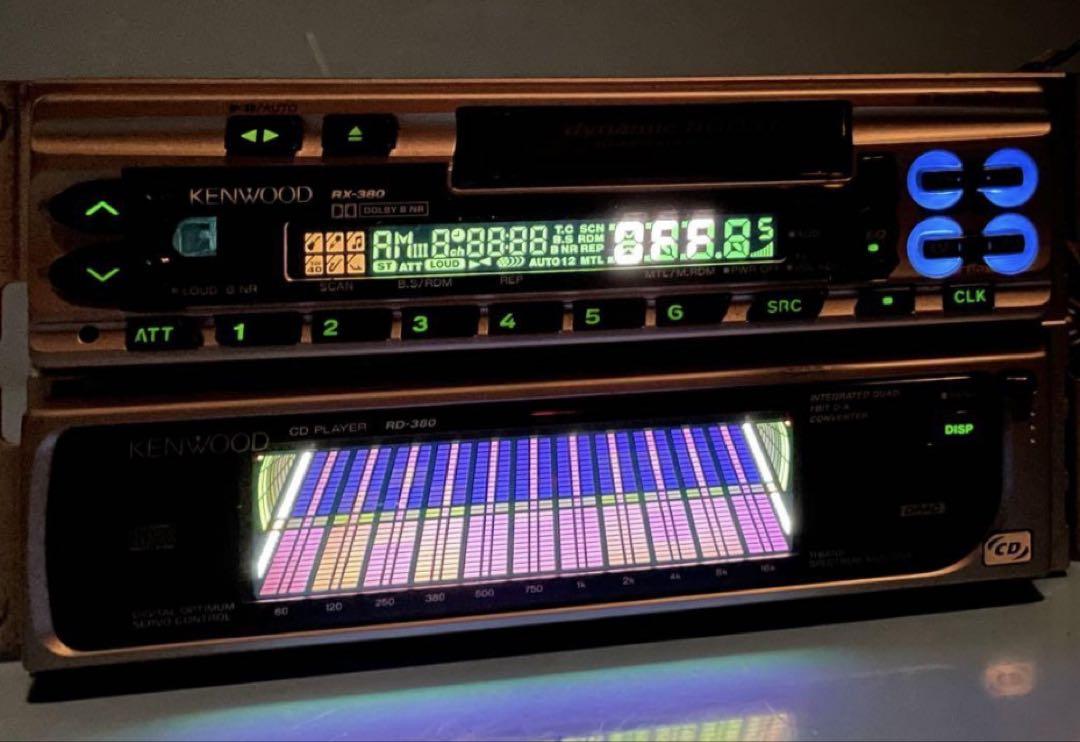 ケンウッド カセットデッキ(RX-380) スペアナ付CD(RD-380