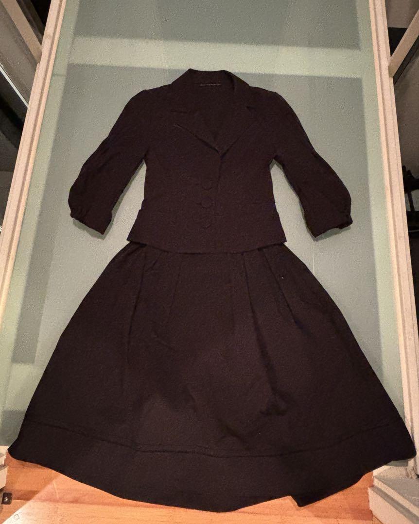 FOXEY NEW YORK フォクシー黒 ワンピーススーツ セットアップ FOXEY NEW YORK フォクシー黒 ワンピーススーツ セットアップ
