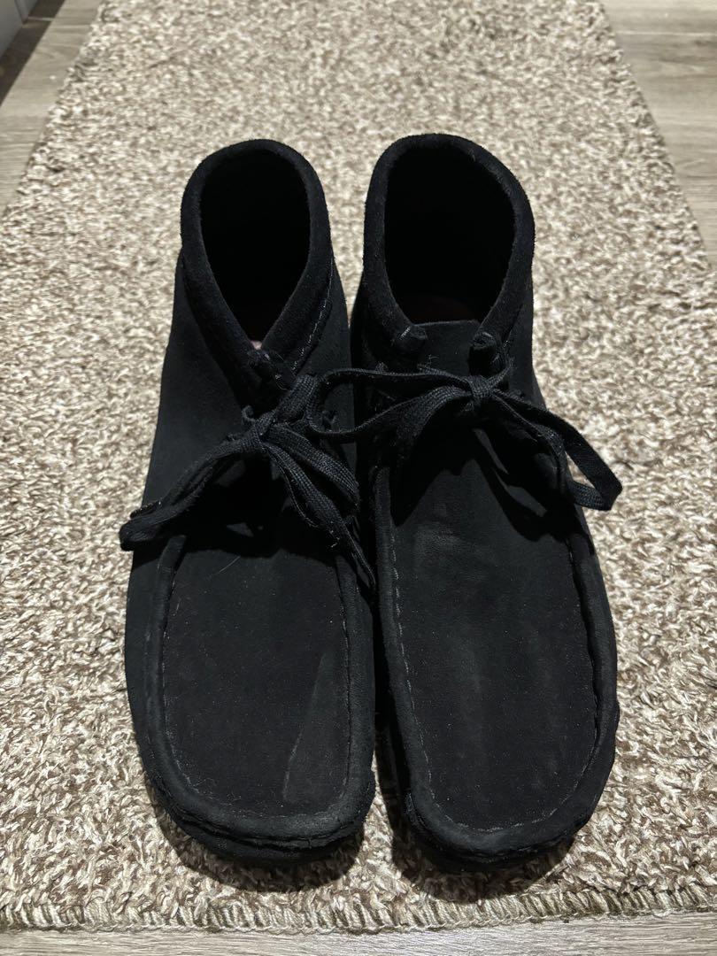 【美品】クラークス　ワラビー　ハイカット （ブラックスエード） Wallabee Boot / メンズワラビーブーツ （ブラックスエード