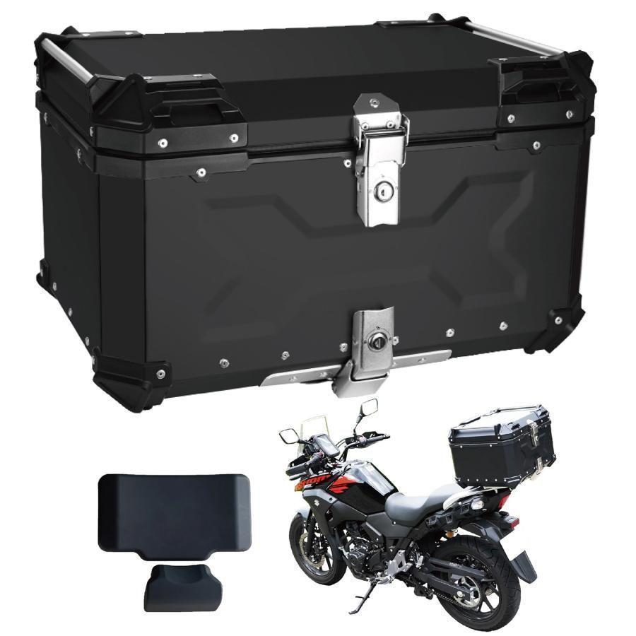 中古　バイク用リアボックス 黒 100L アルミ (BLACK 100L) 楽天市場】アルミトップケース 100L 特大 リアボックス