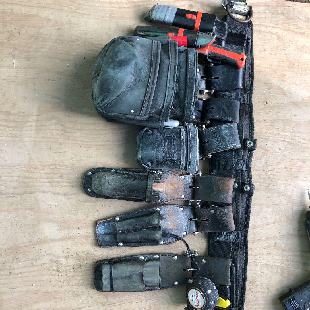 ニックス腰袋一式 ニックス 腰袋 工具差し KNICKS チェーンタイプ型押し底付4P