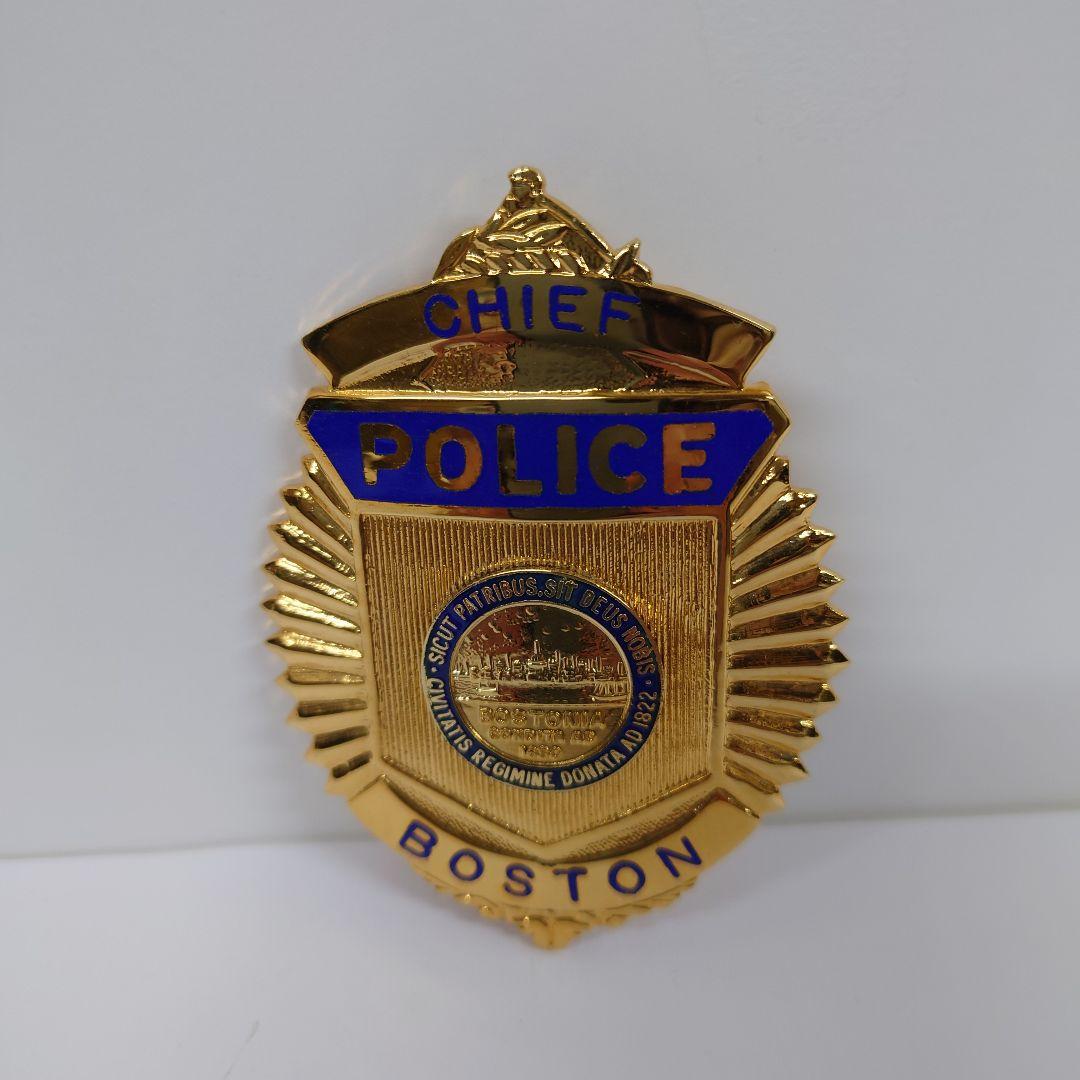 35.アメリカ ポリスバッジ ボストン市警察 CHIEF 警視総監 必要