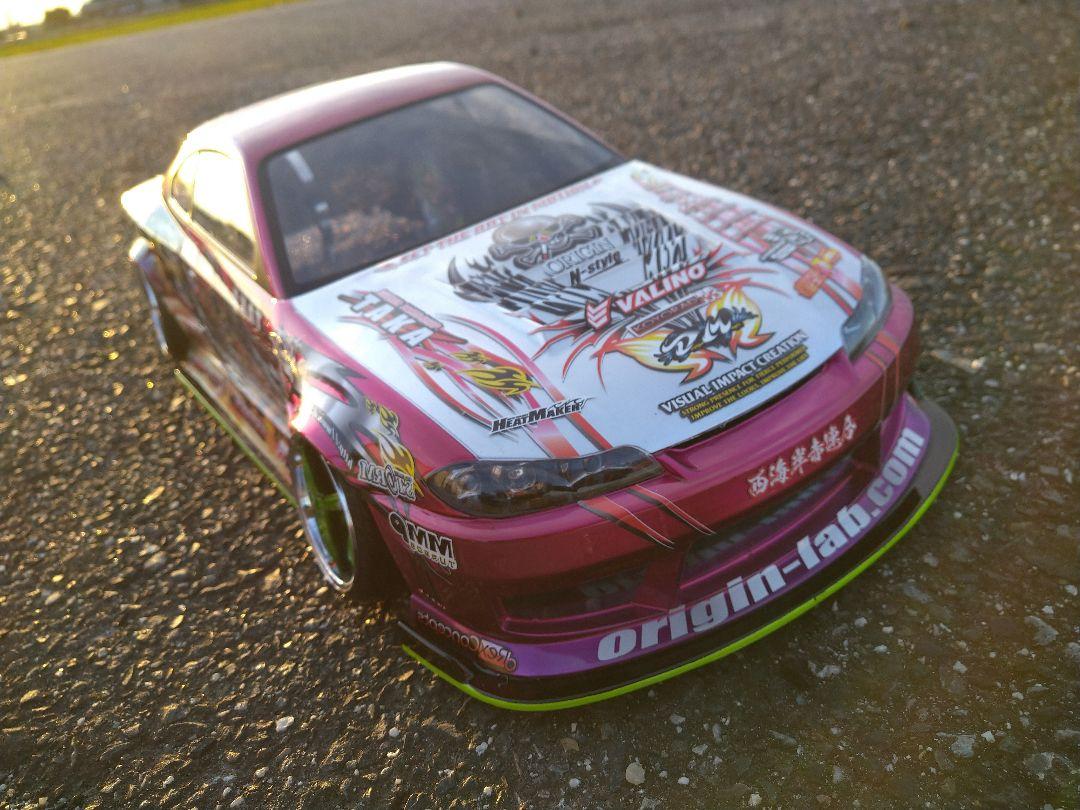 アディクション S15シルビア 雷神 制作済ラジコンボディ