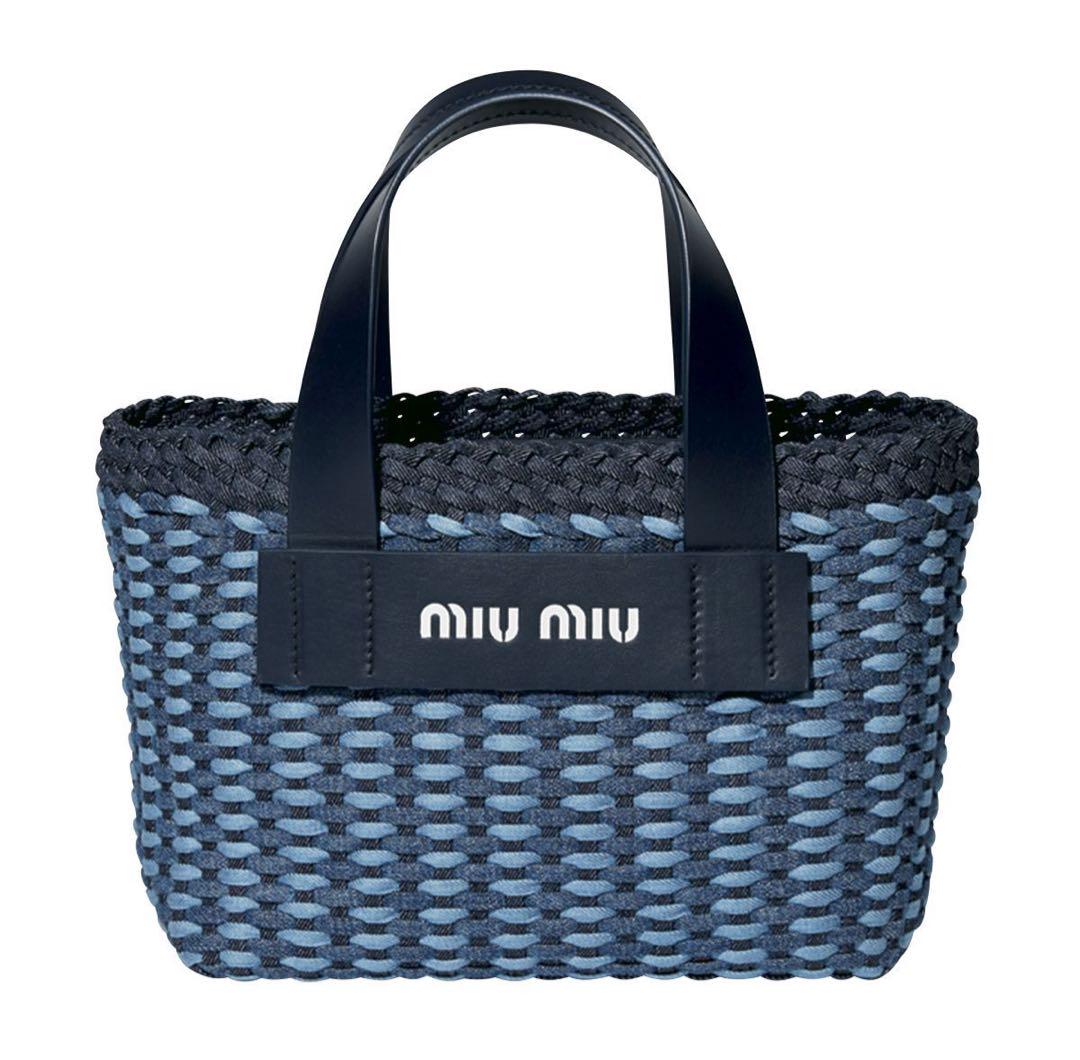 MIU MIU かごバッグ ダークブルー MIU MIU かごバッグ ダークブルー（楽天市場】MIU MIU ミュウ