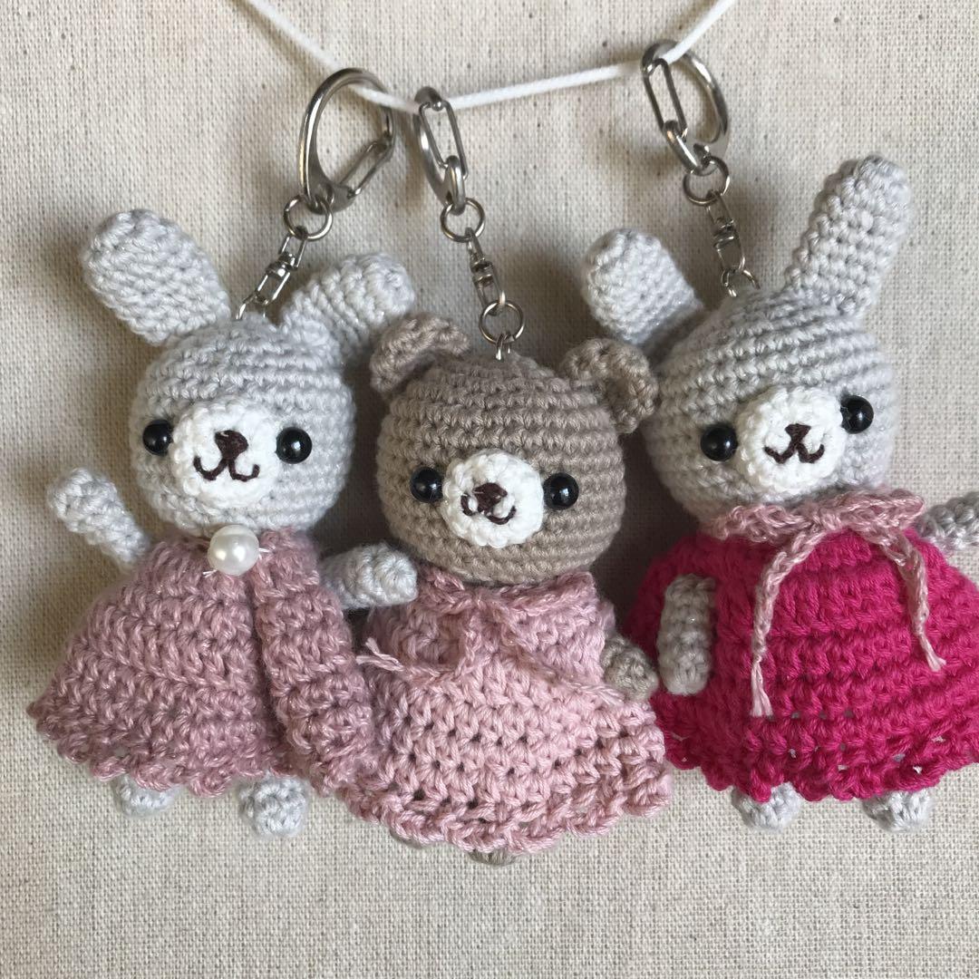 mini くまさん * うさぎさん あみぐるみ muu 通販 18564594