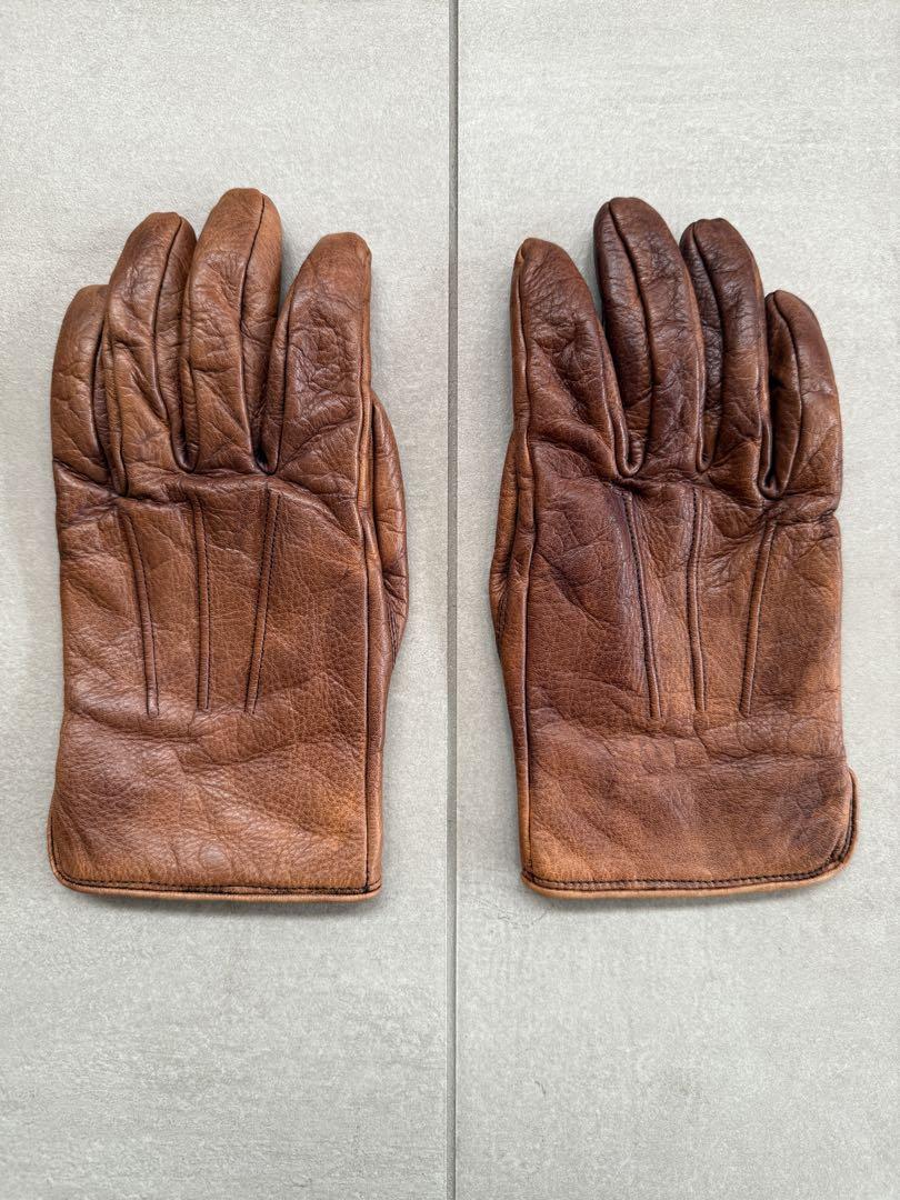 美品】LEATHERARTS & CRAFTS MOTO ハンドダイ革手袋（MOTO 手袋