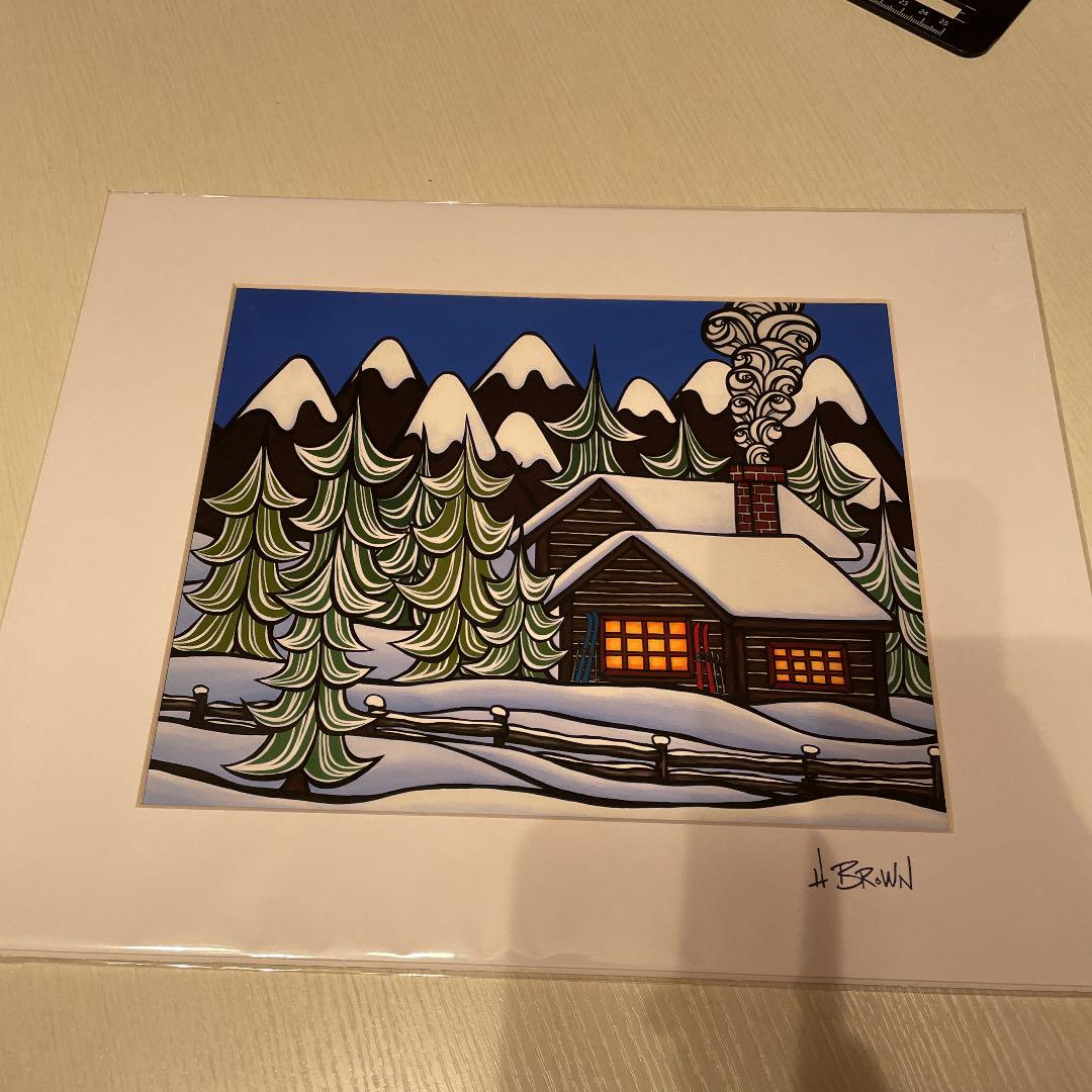 (最終値段)ヘザーブラウン　アート　絵　mountain retreat 最終値段)ヘザーブラウン アート 絵 mountain retreat