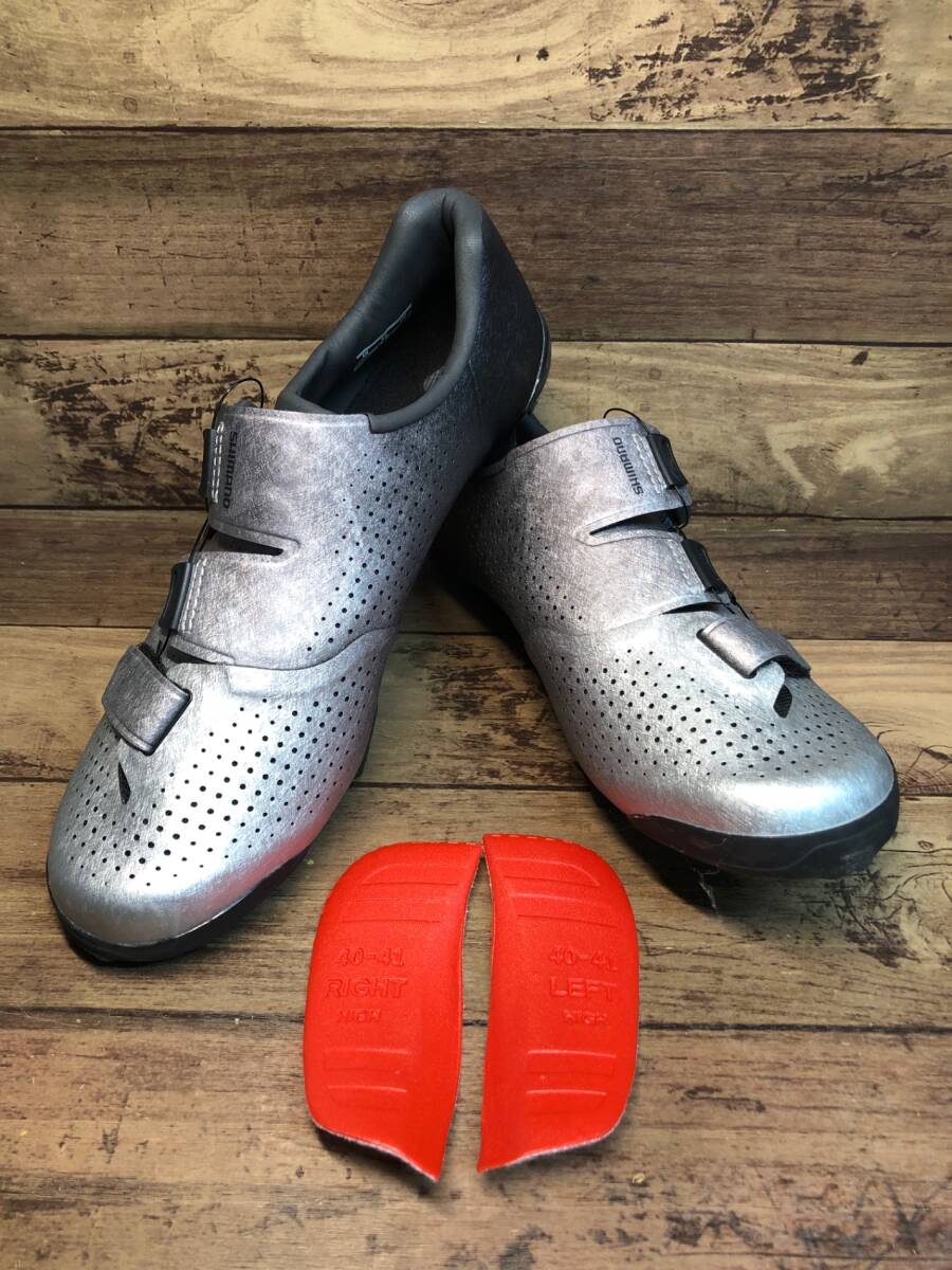 IH936 シマノ SHIMANO RX8 SHRX801M ビンディングシューズ EU41 シルバー SPD シマノ RX8（SH-RX801）シルバー SPD グラベルシューズ | SHIMANO |