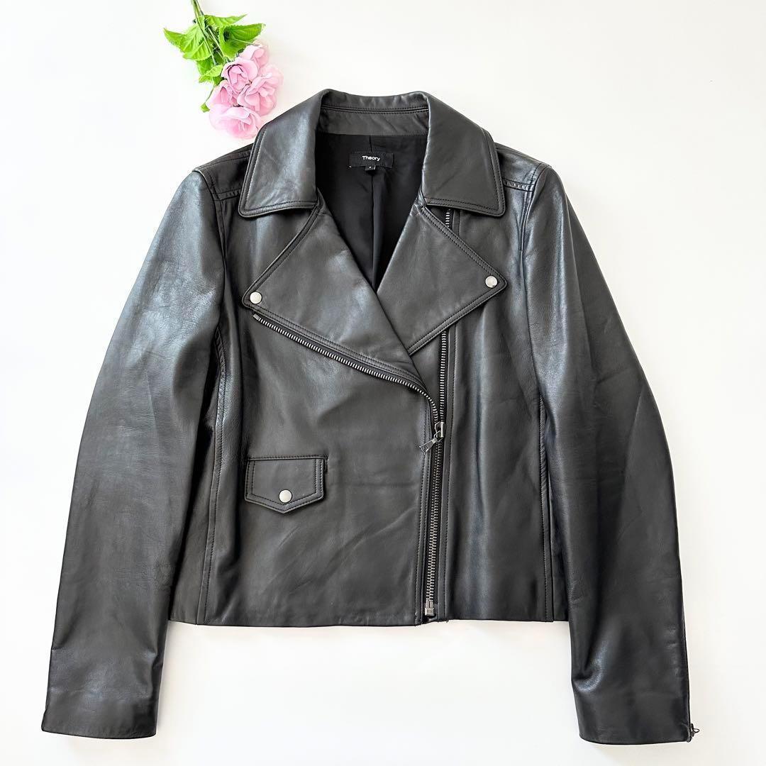Theory レザージャケット Sleek Leather Moto JKT 最高ファッション - Theory レザージャケット Sleek Leather