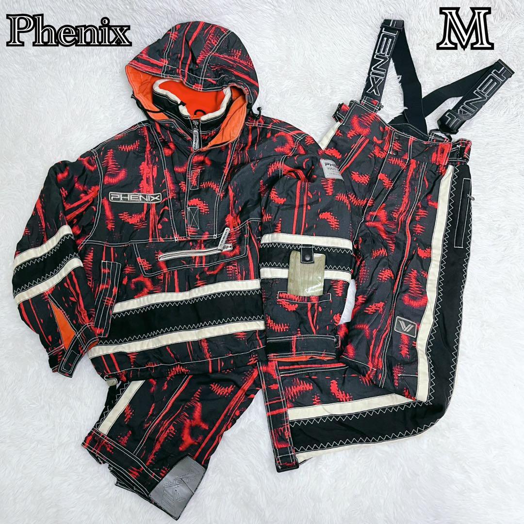 レトロ 90s フェニックス スキーウェア 上下M レッドブラック スキースノボ 90s レトロ Phenix フェニックス スキーウェア 上下 Mレッド