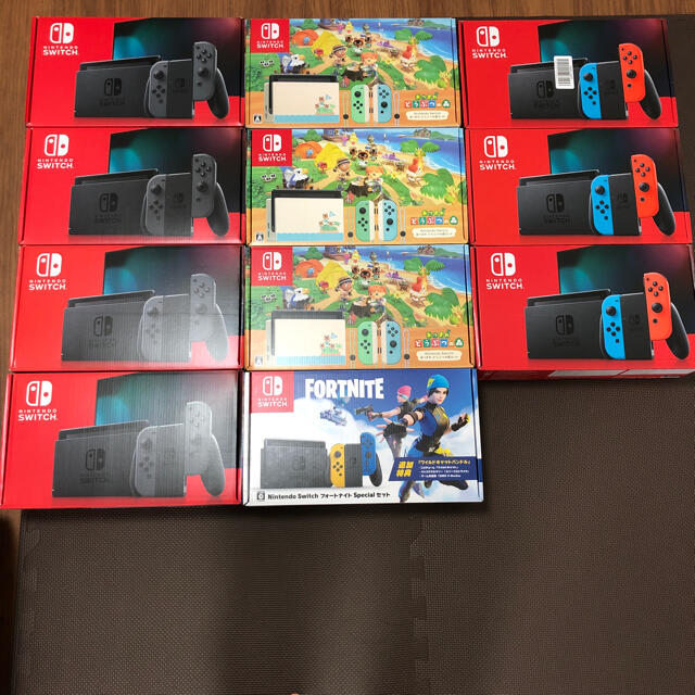 任天堂 - スイッチ　ネオン　グレー　どうぶつの森セット　フォートナイトセット　11個セット スイッチ ネオン グレー どうぶつの森セット フォートナイト