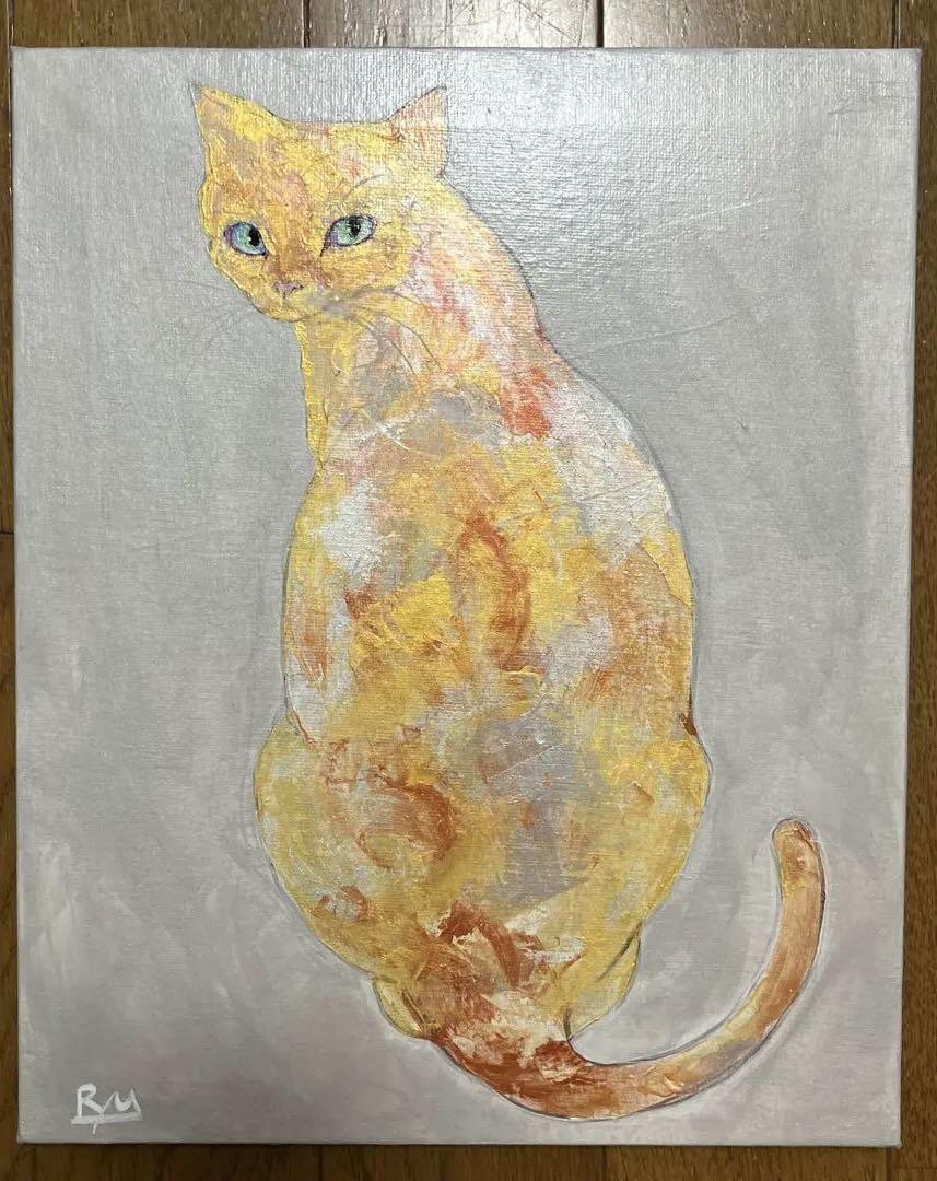 猫の絵 絵画 イラスト ドローイング （anomatoi - ゆるゆると
