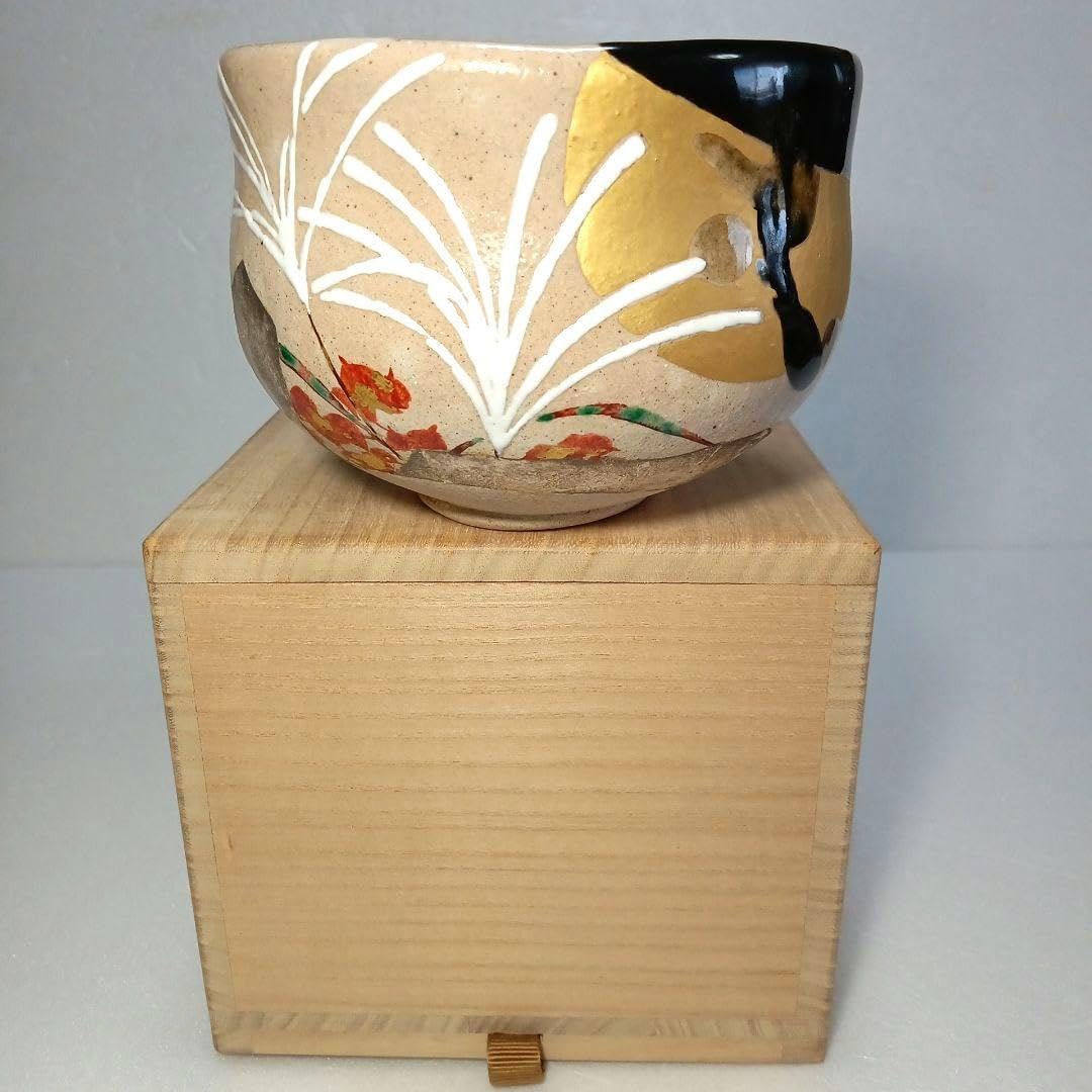 茶道具 抹茶茶碗 黒灰釉 京焼（京焼 茶道具 まち 黒灰釉 抹茶茶碗）