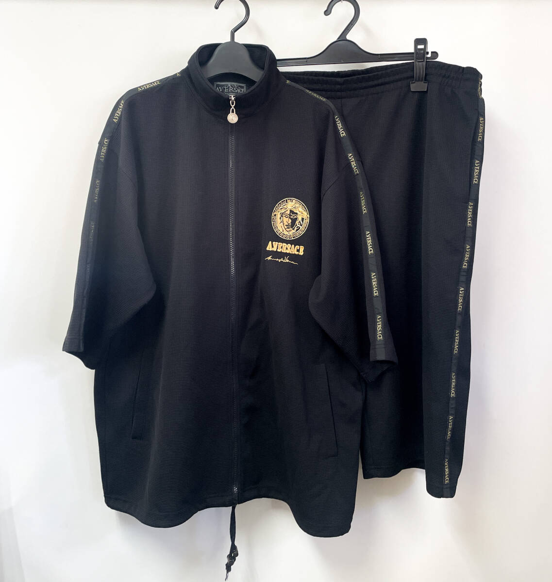 90’s A.VERSACE 上下 セットアップ　半袖 ジャージ XXL 大きい　ヴェルサーチ　ベルサーチ 90's A.VERSACE 上下 セットアップ 半袖 ジャージ XXL 大きい