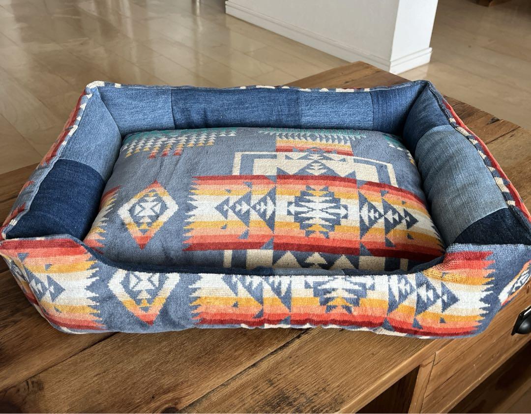 ペットベッド ハンドメイド420 ペンドルトン リメイク 猫ベッド