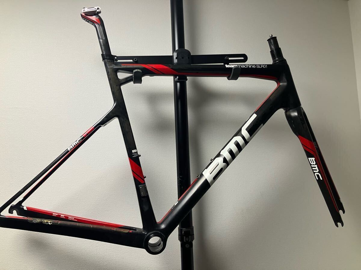 ジャンク BMC SLR01 フレームセット右　シートステークラック RDハンガー割れ カーボンフレーム ロードバイク フルカーボン ジャンク BMC SLR01 フレームセット右 シートステークラック RD