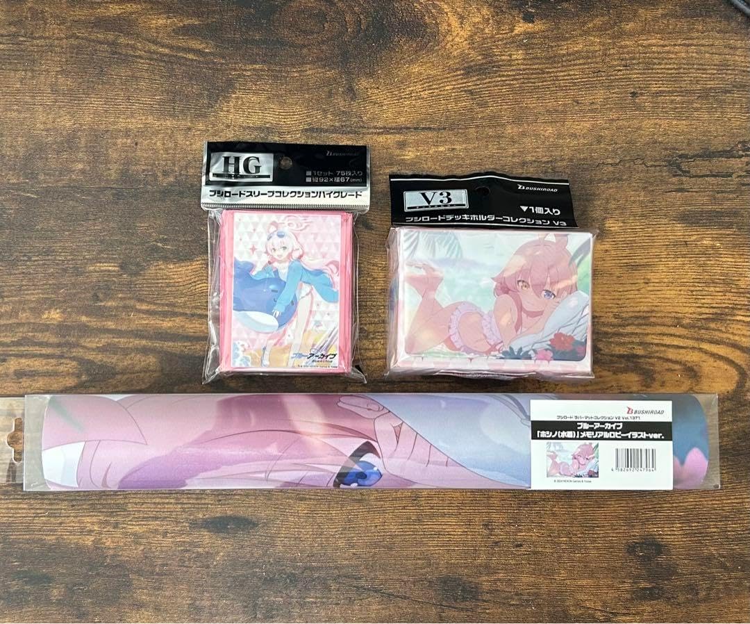 ブルーアーカイブ　ブルアカ　水着ホシノ　スリーブ　デッキケース　プレイマット ブルアカ 水着ホシノ スリーブ デッキケース プレイマット（白詰