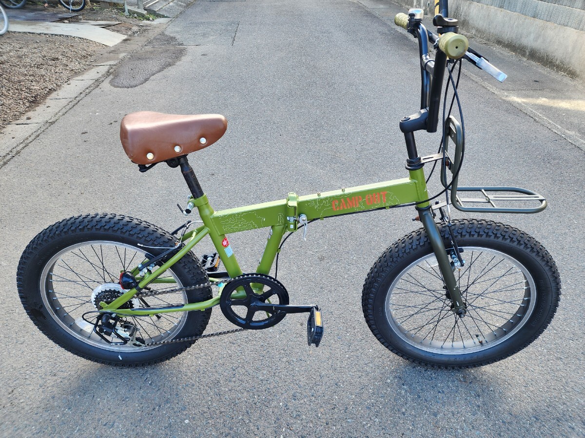 CAPTAIN STAG. CAMP OUT 折りたたみ自転車 20インチ 極太