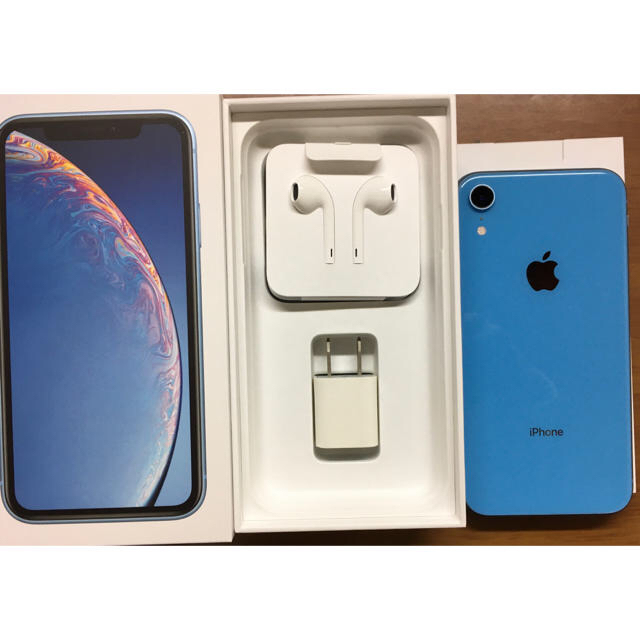 iPhone XR ブルー 128G simフリー（中古】iPhoneXR 128GB ブルー