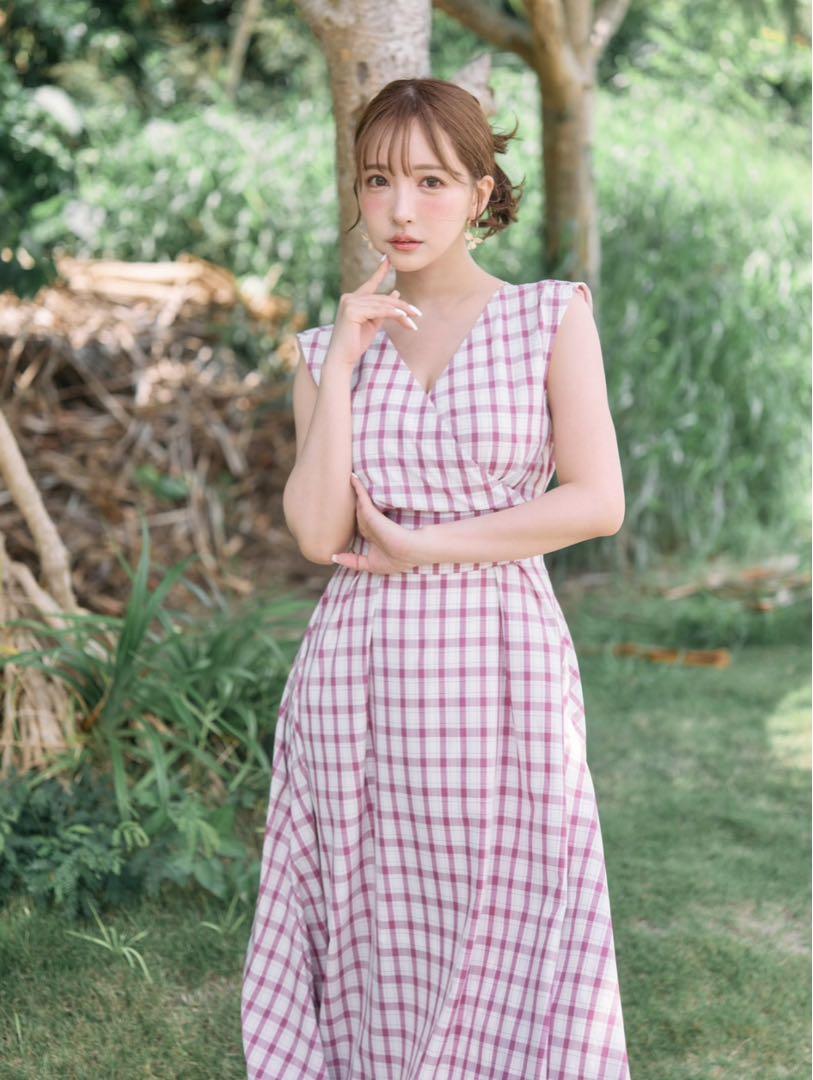 美品MISTREASS Sleeveless Plaid F&F Dress MISTREASS Sleeveless Plaid F&F Dress(Plaid dress outfit)