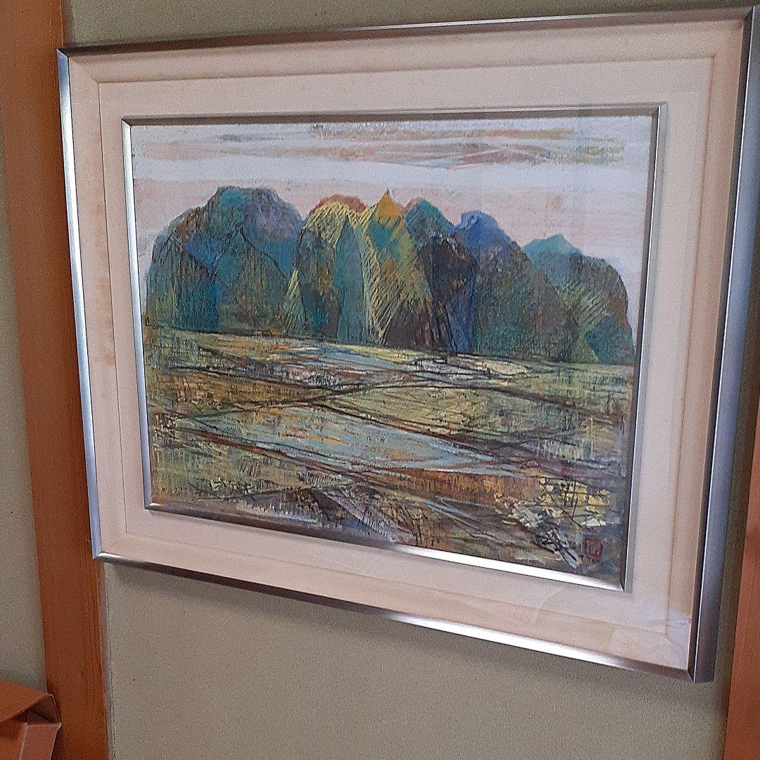 日本画「野の風景」滝沢具幸先生 日本画「野の風景」滝沢具幸先生 （財団法人 美術文化振興協会