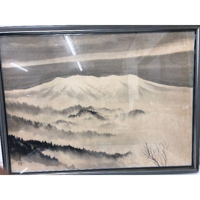 「御嶽山」　水墨画 960px-