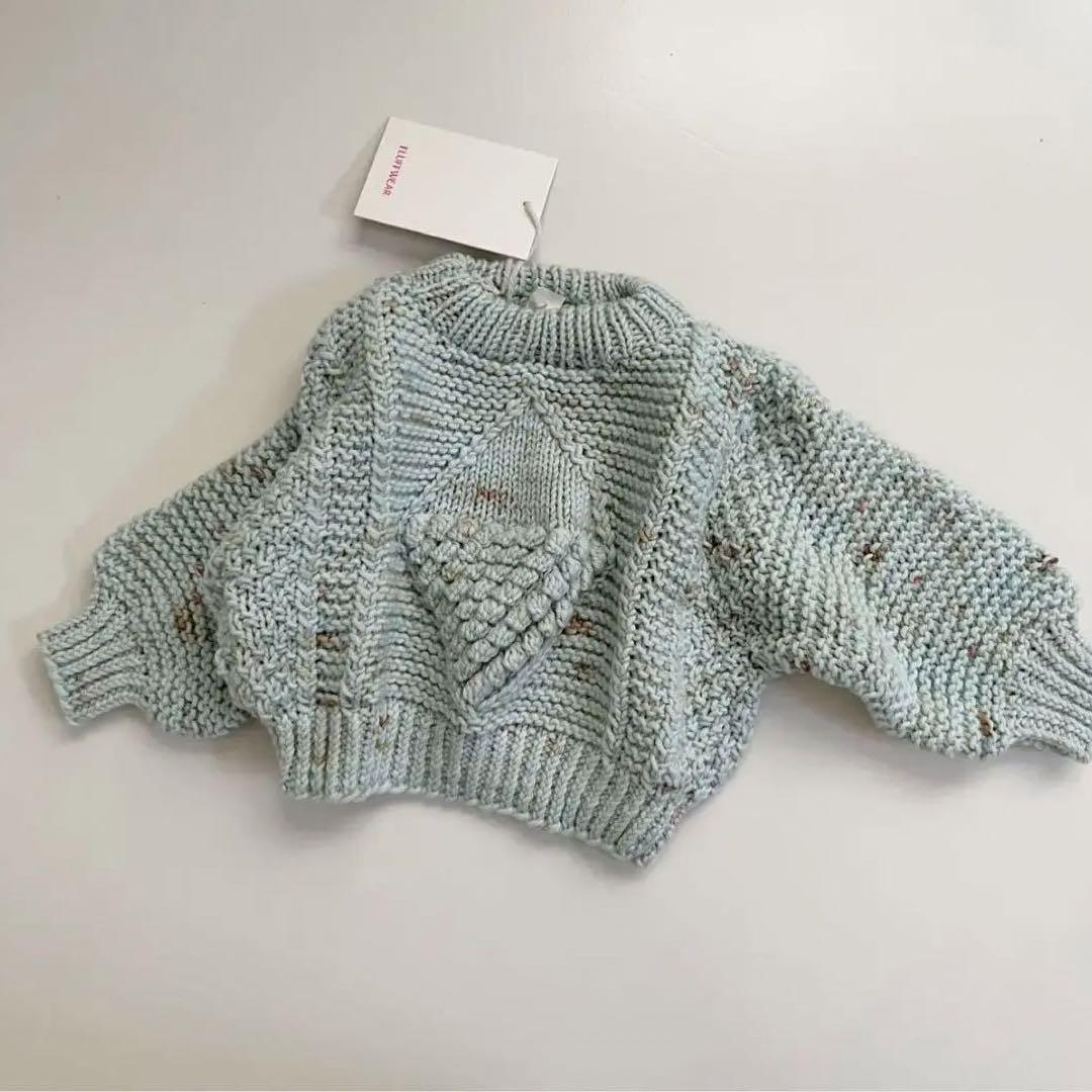 新品 FLUFF WEAR diamond aran sweater 4Y 新品 FLUFF WEAR diamond aran sweater 4Y（I tried (almost