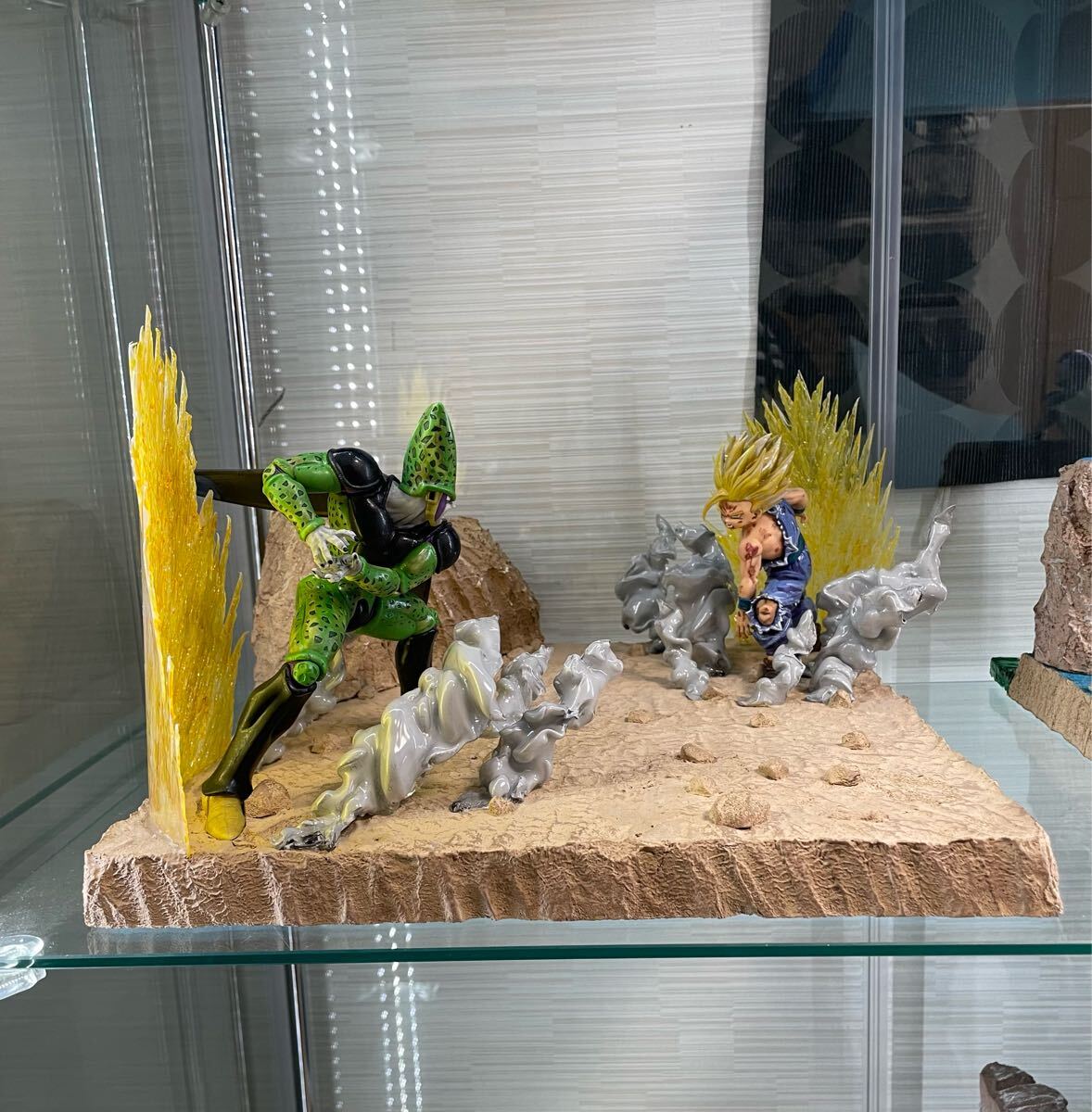 ドラゴンボール　フィギュア　孫悟飯　セル　ジオラマ　フィギュア　リペイント ドラゴンボール フィギュア 孫悟飯 セル ジオラマ フィギュア