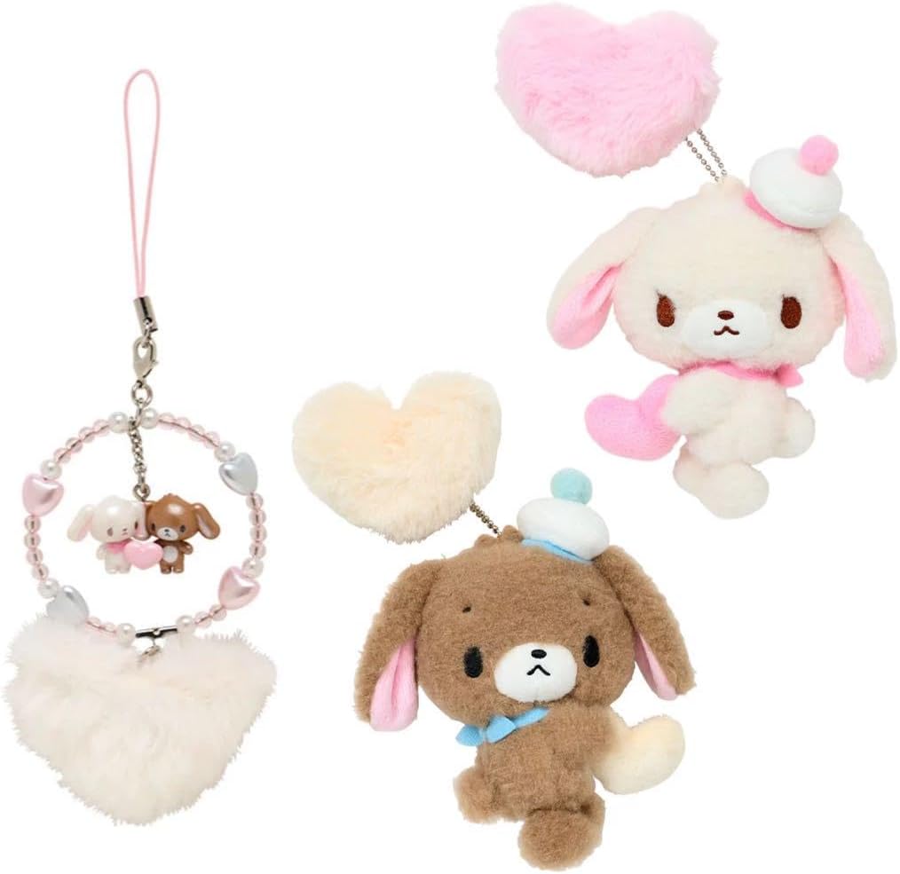 シュガーバニーズ　マスコット　ストラップ　平成うまれキャラクター ふわふわハート Amazon.co.jp: サンリオ(SANRIO) マスコットホルダー（平成