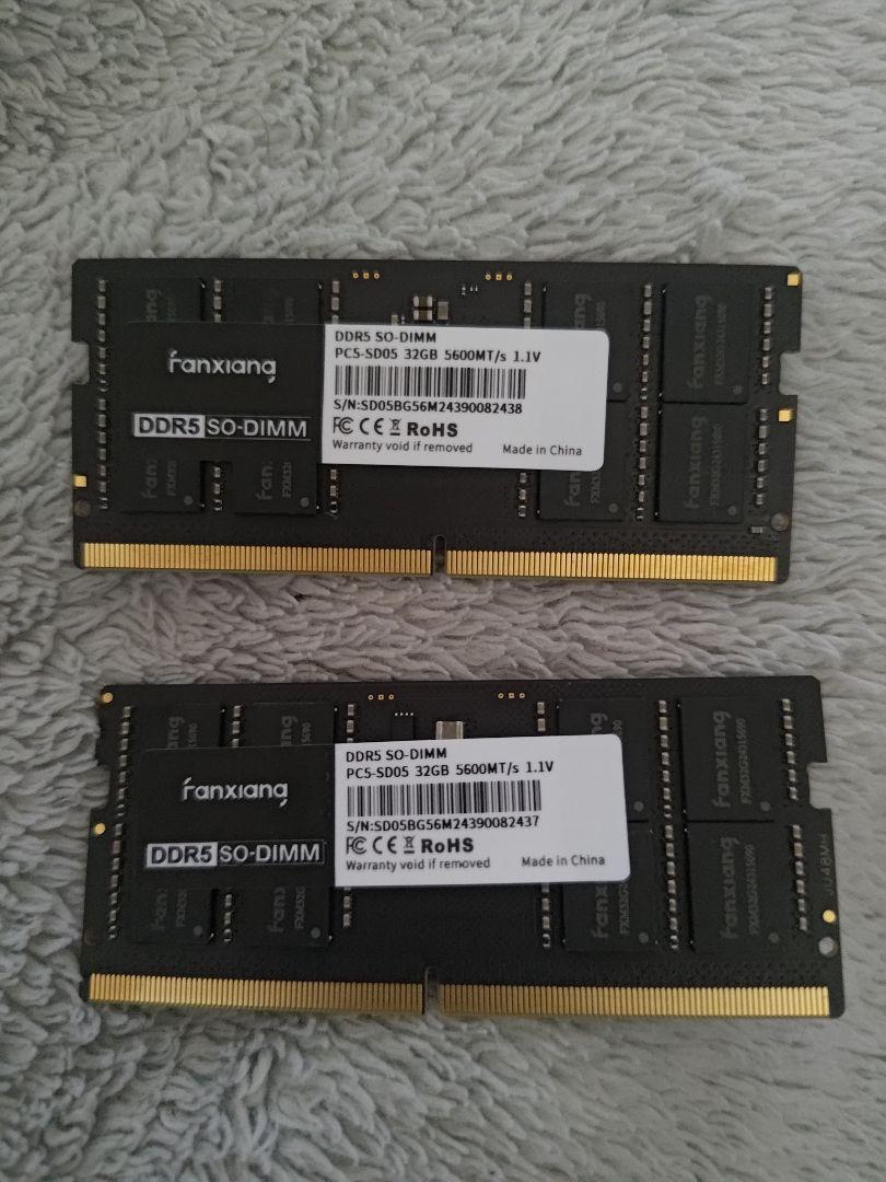 メモリー Fanxiang DDR5 64GB(2x32GB) 5600MHz RAM Amazon.co.jp: Fanxiang DDR5 64GB(2x32GB)5600MHz RAM ノートPC