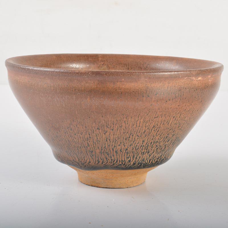 中国 南宋 建窯 兎毫盞 禾目天目茶碗 C R6465E （禾目天目 文化