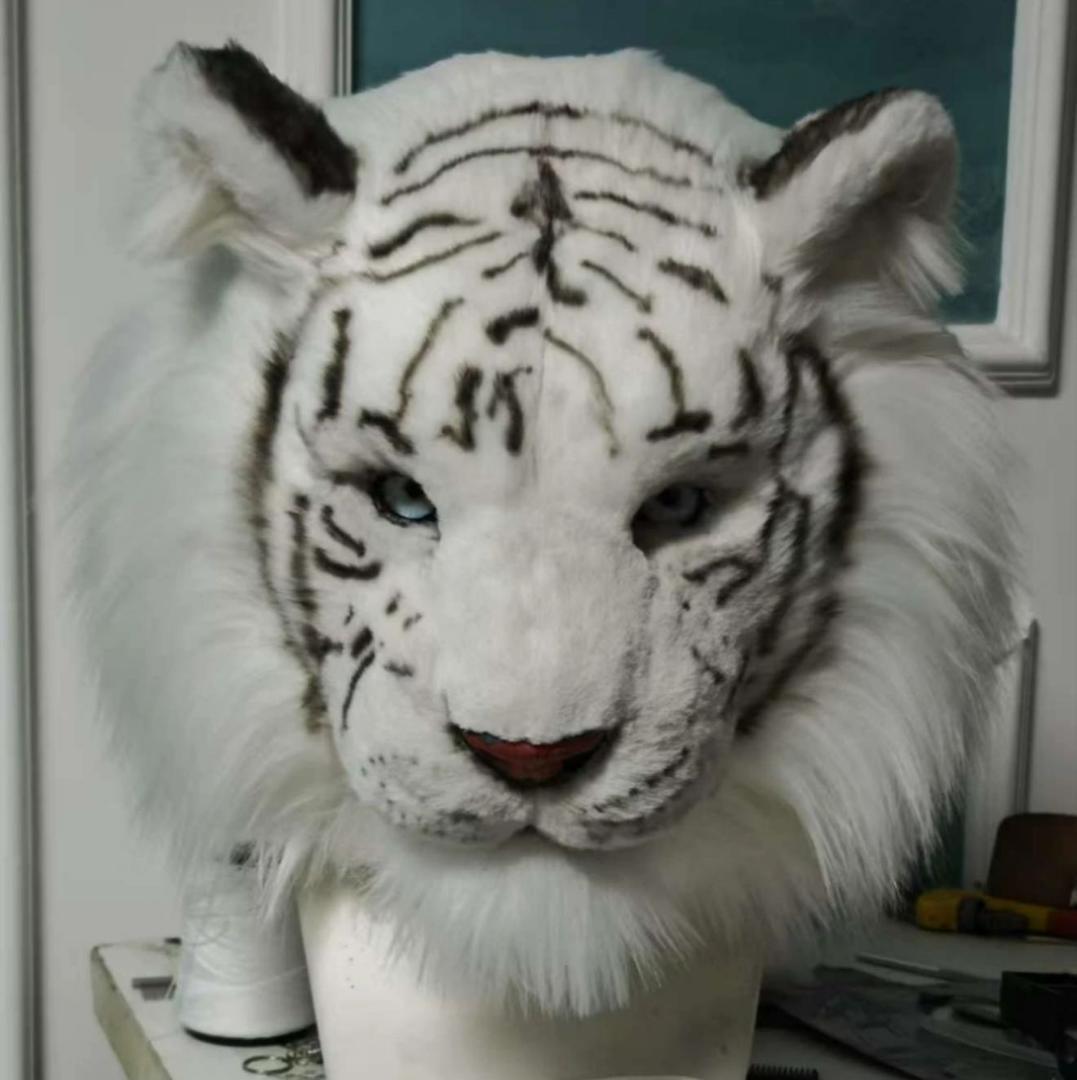 ハンドメイド リアル 白虎 コスプレ マスク （楽天市場】口が