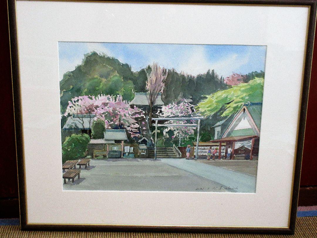 水彩画「走水神社」 （鎌倉・蛭子神社 : オヤジの水彩画集）