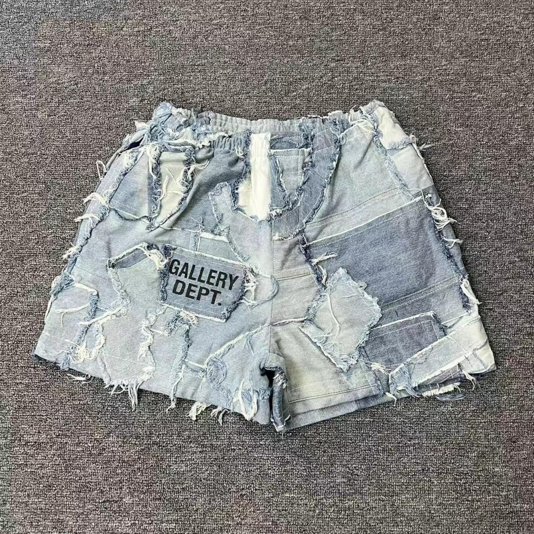 GALLERY DEPT　PATCHWORK DENIM ZUMA SHORTS GALLERY DEPT. PATCHWORK DENIM ZUMA SHORTS | BLUE