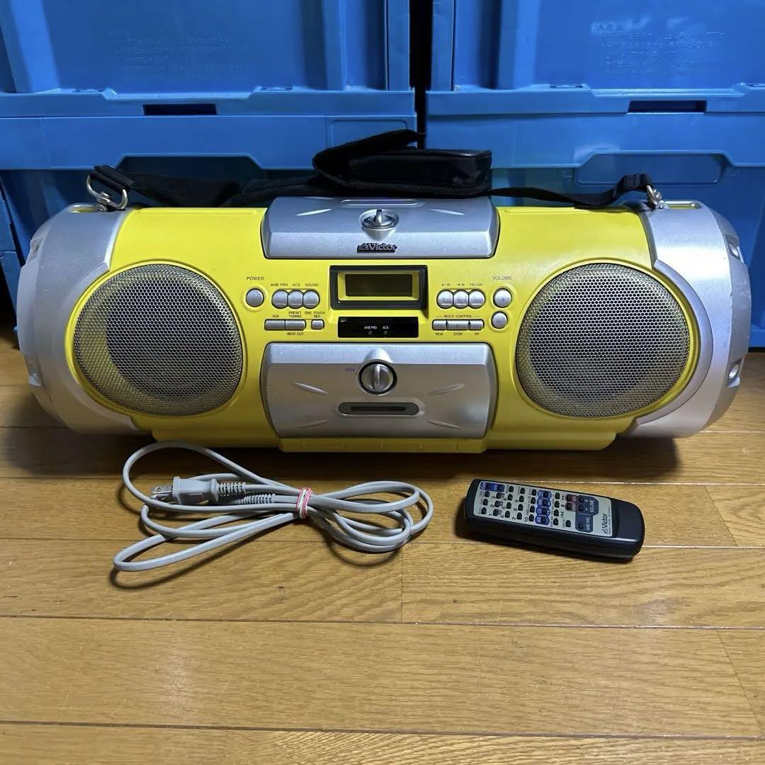 希少 VICTOR バブルラジカセ CD カセット ビクター ドラムカン