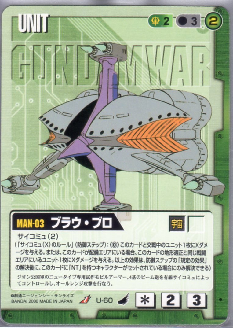 緑/U-60/GW4/ブラウ・ブロ （HG 1/144 赤いガンダム（機動戦士