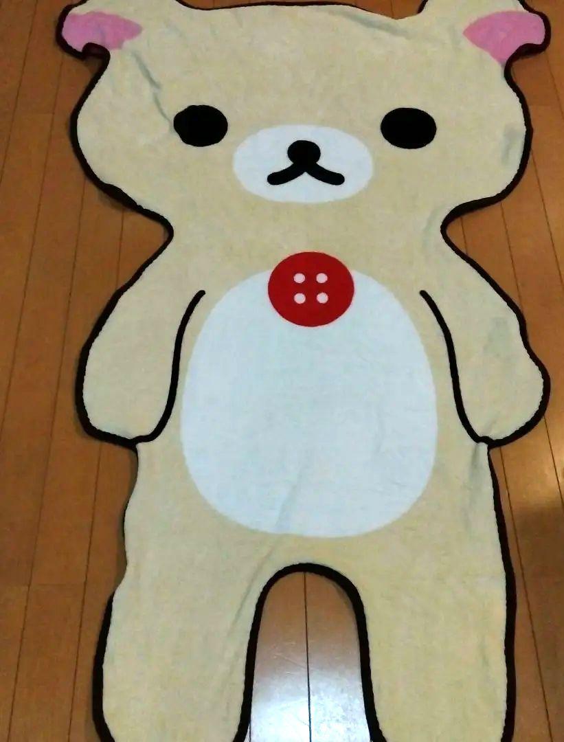 リラックマ ビッグダイカットラグコリラックマ 2枚 (新品タグ付き)※オンクレ品 リラックマ NEW BASIC RILAKKUMA ビッグダイカットラグ