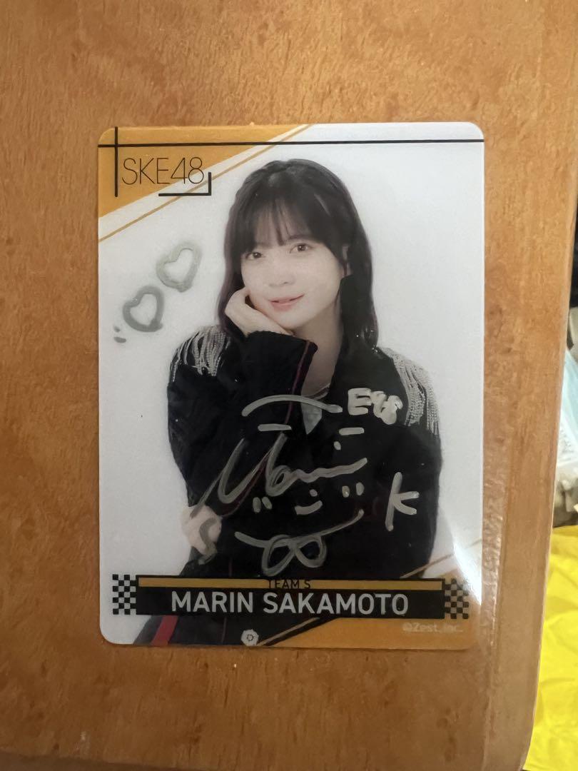 SKE48 坂本真凛 サイン入りクリアカード（商品詳細ページ
